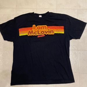 Mens SUPERBAD🔥 “I am McLovin” Black Tee, EUC! No fading! 2XL, 50-52” chest, 2XL